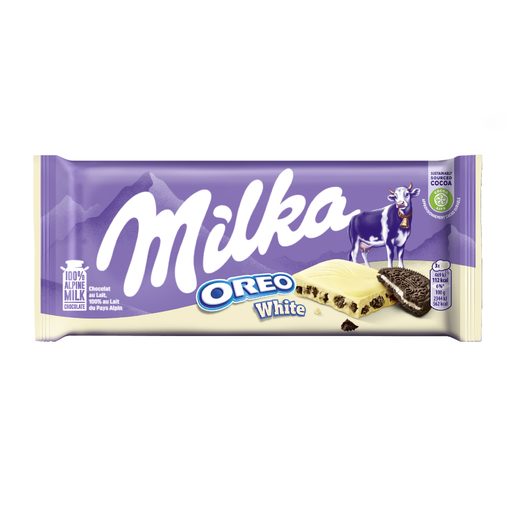 MILKA Tablete de Chocolate Branco Oreo 100 g