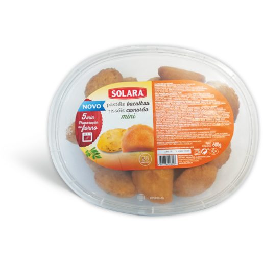 SOLARA Mini Pastéis de Bacalhau e Mini Rissóis de Camarão Para Forno 28 Un