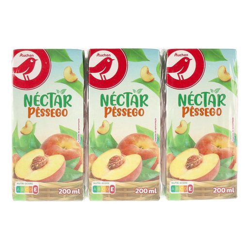 AUCHAN Néctar de Pêssego (3 x 200 ml) 3 x 200 ml