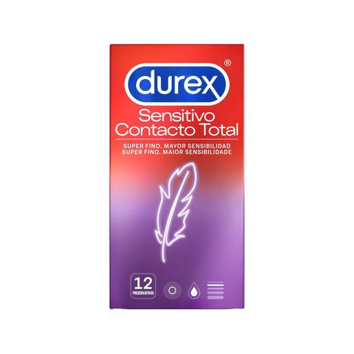DUREX Preservativo Sensitivo Contacto Total 12 un