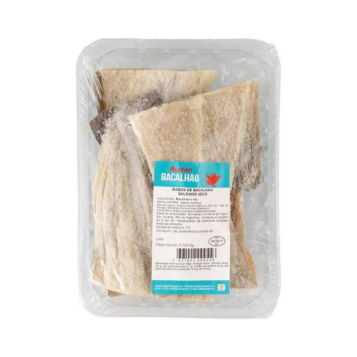 AUCHAN Rabos de Bacalhau Seco 700 g AUCHAN Rabos de Bacalhau Seco 700 g