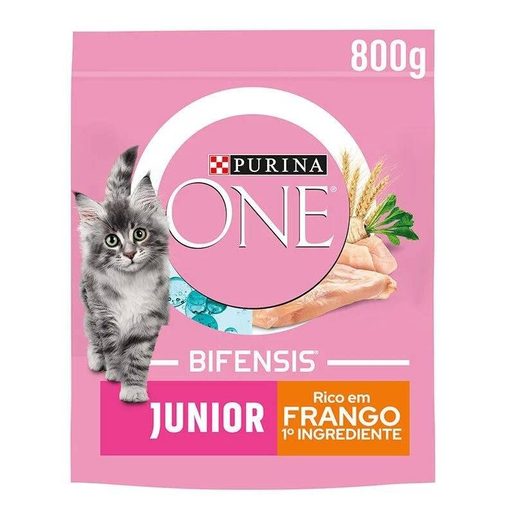 PURINA ONE Ração Seca para Gato Júnior Frango e Arroz 800 g
