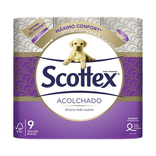 SCOTTEX Papel Higiénico Acolchoado 9 un