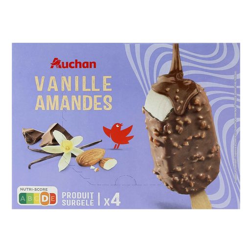AUCHAN Gelado Baunilha e Amêndoas 6X120 ml AUCHAN Gelado Baunilha e Amêndoas 6X120 ml