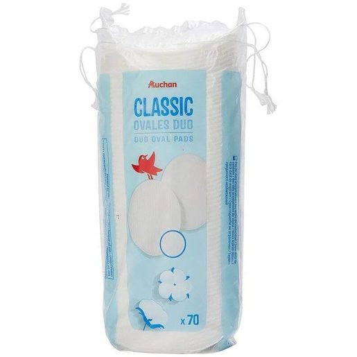 AUCHAN Discos Desmaquilhantes Ovais Duo 70 un AUCHAN Discos Desmaquilhantes Ovais Duo 70 un