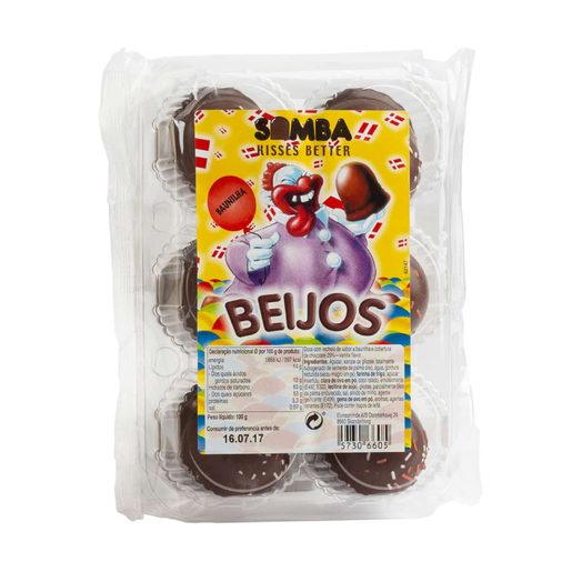 SAMBA Beijos de Chocolate com Sabor Baunilha 100 g SAMBA Beijos de Chocolate com Sabor Baunilha 100 g