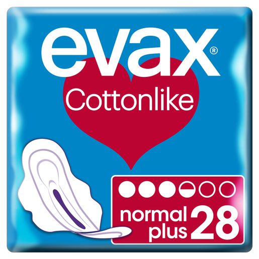 EVAX Penso Higiénico Cotton Like Normal Plus com Alas 28 Un