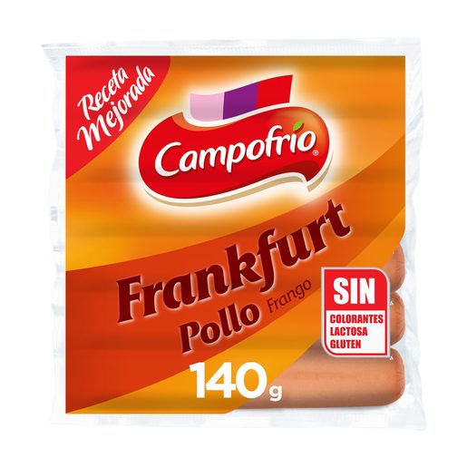 CAMPOFRIO Salsichas Frankfurt de Frango Vácuo 140 g