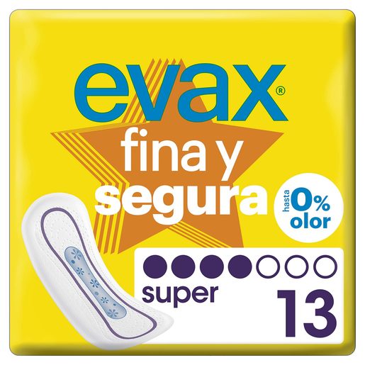 EVAX Pensos Higiénicos Fina & Segura Maxi 13 Un