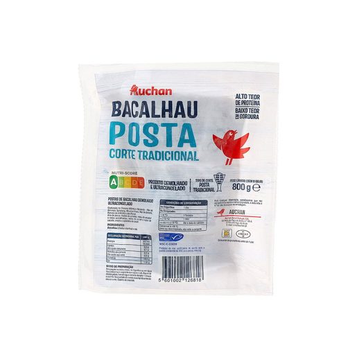 AUCHAN Bacalhau Demolhado Posta Tradicional MSC 800 g
