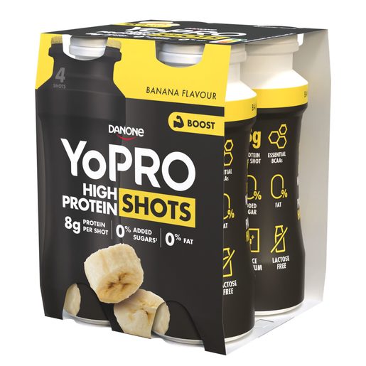 YOPRO Iogurte Líquido Proteína Banana Shots 4x100 g