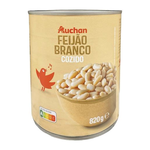 AUCHAN Feijão Branco Cozido 820 g