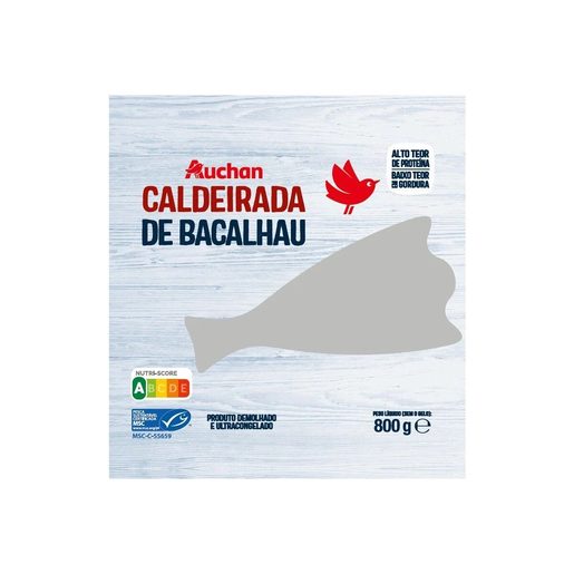 AUCHAN Caldeirada de Bacalhau Demolhado MSC 800 g AUCHAN Caldeirada de Bacalhau Demolhado MSC 800 g