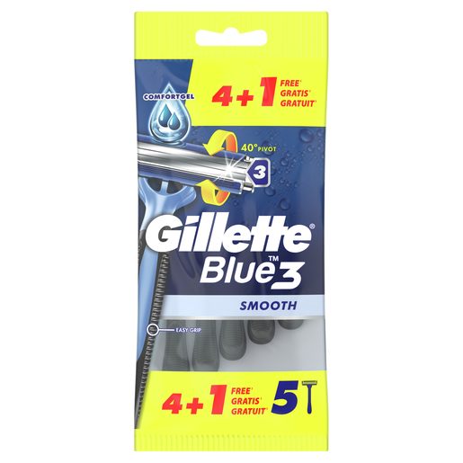 GILLETTE Máquina de Barbear Descartável Blue3 5 un