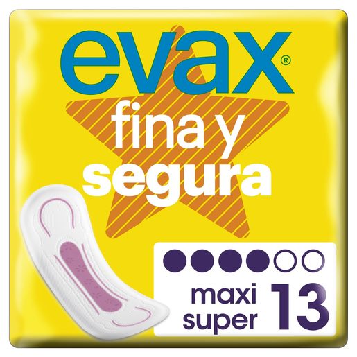 EVAX Pensos Higiénicos  Fina Y Segura Super/Maxi 13 un