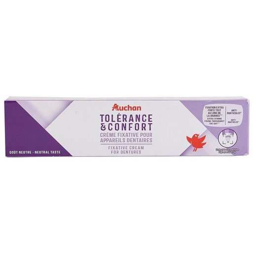 AUCHAN Creme Fixador Prótese Dentária Tolerância e Conforto DM 40 g