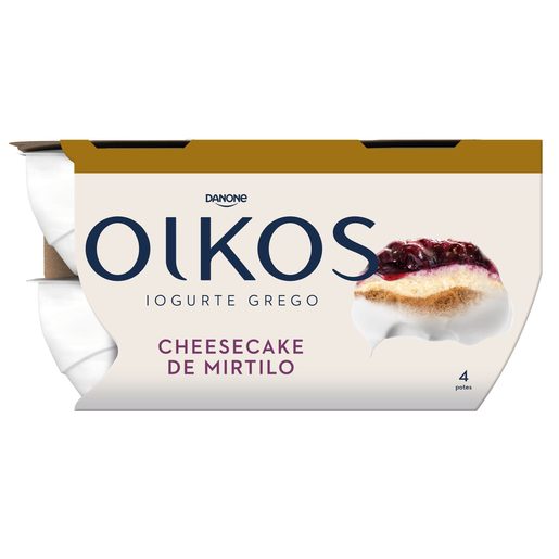 OIKOS Iogurte Cheesecake de Mirtilo 4x110 g
