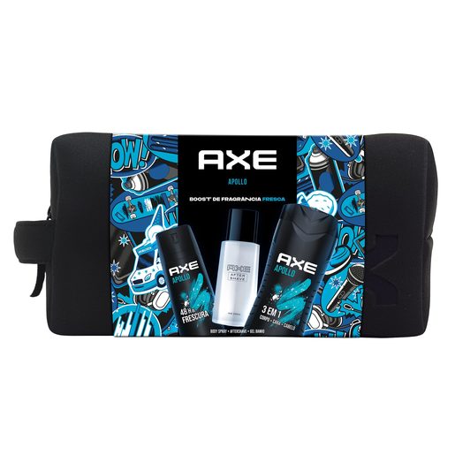 AXE Bolsa Gel de Banho 400 ml + Deo Spray 150 ml + After Shave 100 ml Apollo