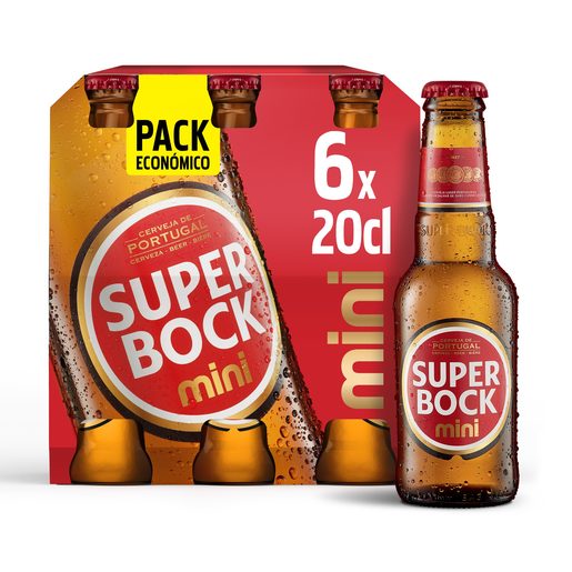 SUPER BOCK Cerveja Com Álcool 6x200 ml