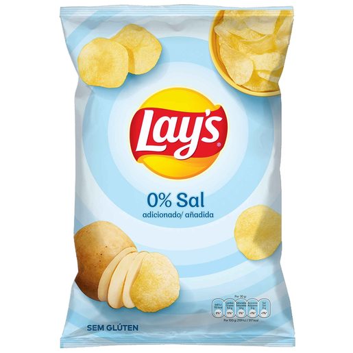 LAY'S Batata Frita Lisa 0% Sal 140 g