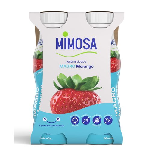 MIMOSA Iogurte Líquido Magro Morango 4x151 ml