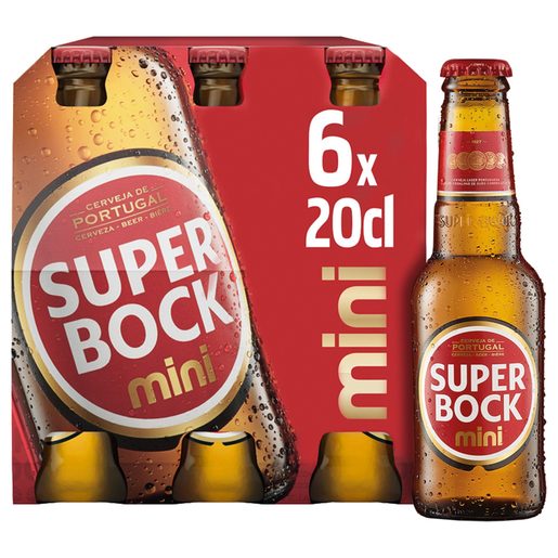 SUPER BOCK Cerveja Com Álcool 6x200 ml