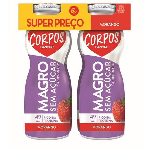 CORPOS DANONE Iogurte Líquido Magro de Morango 4x155 g