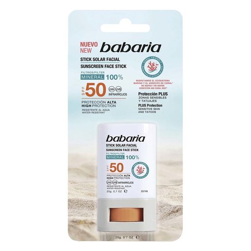 BABARIA Stick Protetor Solar Facial FP50 20 ml BABARIA Stick Protetor Solar Facial FP50 20 ml