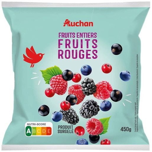 AUCHAN Frutos Vermelhos Inteiros Ultracongelads 450 g AUCHAN Frutos Vermelhos Inteiros Ultracongelads 450 g