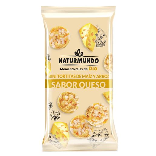 DIA NATURMUNDO Mini Tortitas de Milho E Arroz Sabor a Queijo 75 g