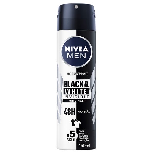 NIVEA MEN Desodorizante Spray Invisible Black & White Original 150 ml