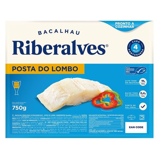 RIBERALVES Posta do Lombo de Bacalhau 750 g