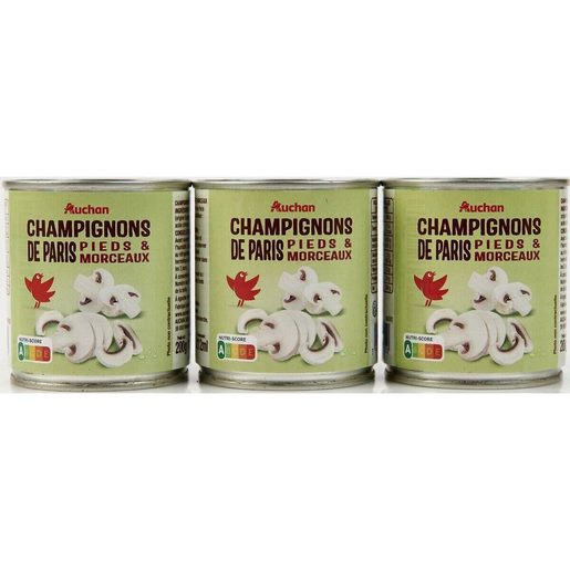 AUCHAN Cogumelos Laminados 3x200 g AUCHAN Cogumelos Laminados 3x200 g