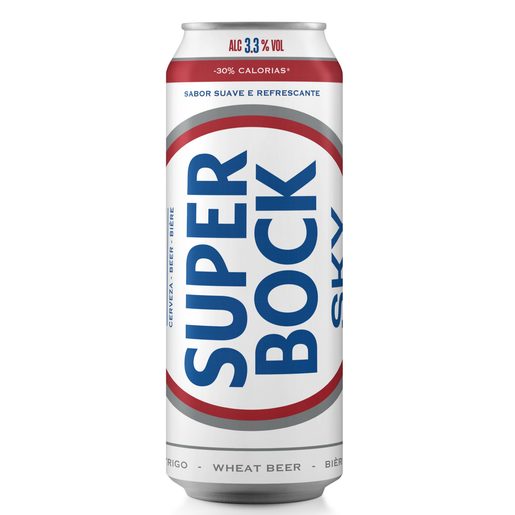 SUPER BOCK Cerveja com Alcool SKY Lata 330 ml