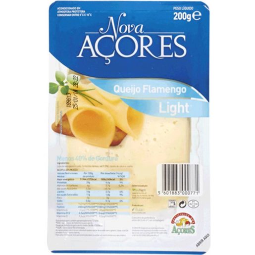 NOVA AÇORES Queijo Flamengo Light Fatiado 200 g NOVA AÇORES Queijo Flamengo Light Fatiado 200 g