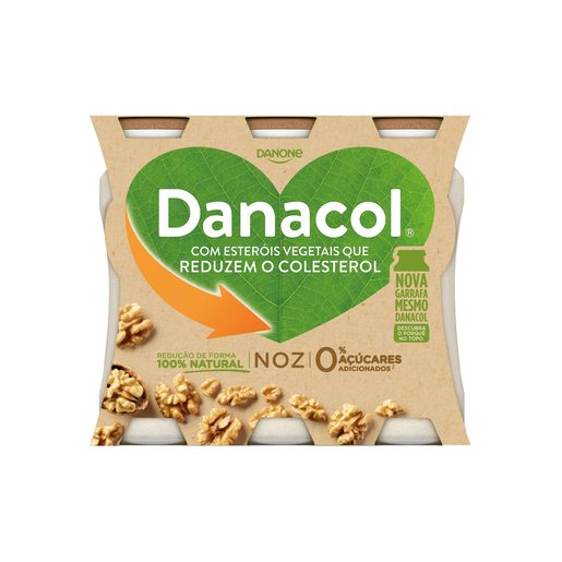 DANACOL Iogurte Líquido Noz 6x100 g