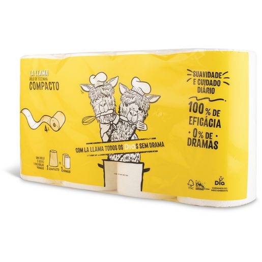 DIA LA LLAMA Rolo de Cozinha Compacto Branco 4 un DIA LA LLAMA Rolo de Cozinha Compacto Branco 4 un