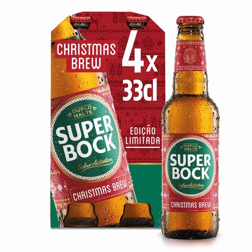 SUPER BOCK Cerveja com Álcool Christmas Brew 4x330 ml