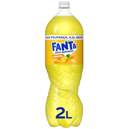 FANTA Refrigerante com Gás Ananás sem Açúcar 1,5+0,5 L FANTA Refrigerante com Gás Ananás sem Açúcar 1,5+0,5 L