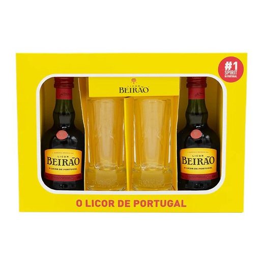LICOR BEIRÃO Licor Beirão Miniaturas Com 2 Copos 2x50 ml LICOR BEIRÃO Licor Beirão Miniaturas Com 2 Copos 2x50 ml