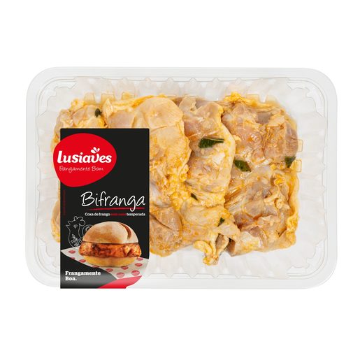 LUSIAVES Bifranga Coxa de Frango sem Osso Temperada (1 un = 400 g aprox) LUSIAVES Bifranga Coxa de Frango sem Osso Temperada (1 un = 400 g aprox)