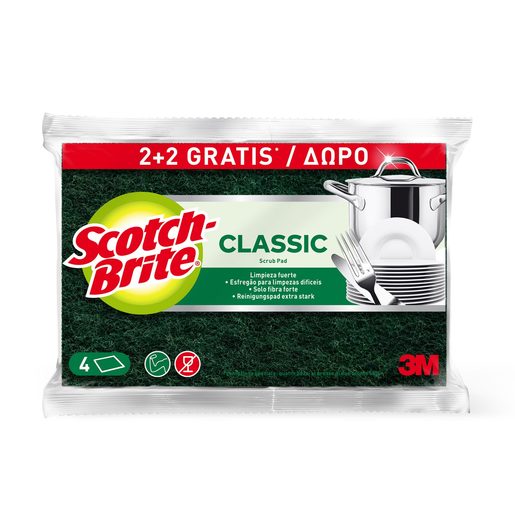 SCOTCH-BRITE Esfregão Fibra Verde Normal 2 un SCOTCH-BRITE Esfregão Fibra Verde Normal 2 un
