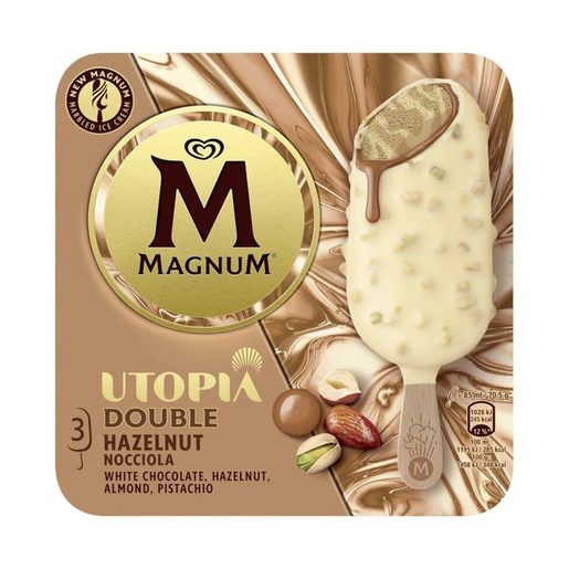 MAGNUM Gelado Double Avelã 3X85 ml