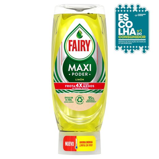 FAIRY Detergente Manual Loiça Maxi Poder Limão 440 ml