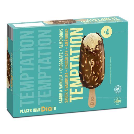 DIA TEMPTATION Gelados Multipack Big de Chocolate E Amêndoas 480 ml
