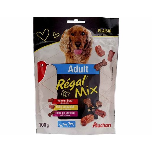 AUCHAN Snack para Cão Adulto Régal' com Mix Carnes 100 g