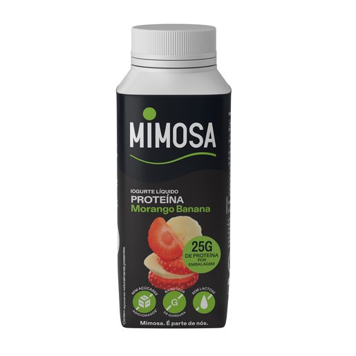 MIMOSA Iogurte Líquido Proteína Morango Banana 250 ml