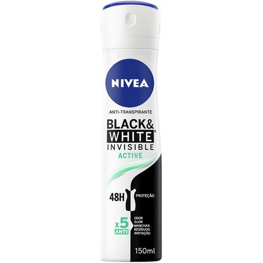 NIVEA Desodorizante Spray Invisible Black & White Active 150 ml