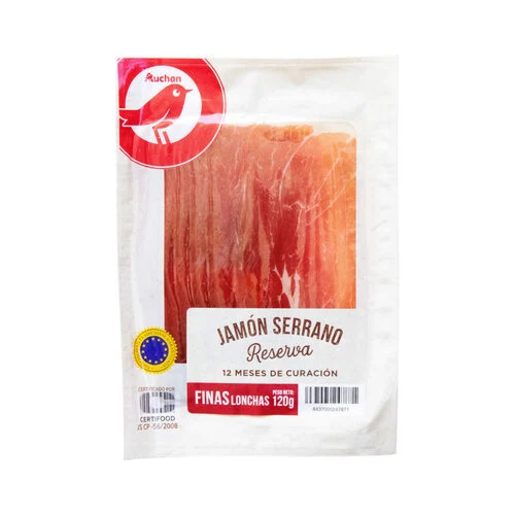 AUCHAN Presunto Serrano Cura 12 Meses Fatias 120 g