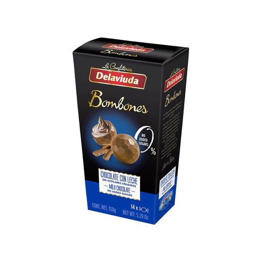 DELAVIUDA Bombons Chocolate de Leite sem Açúcar 150 g